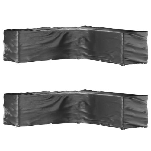 vidaXL 2 db L-alakú kerti bútorhuzat 20 fűzőlyukkal 300x300x90 cm