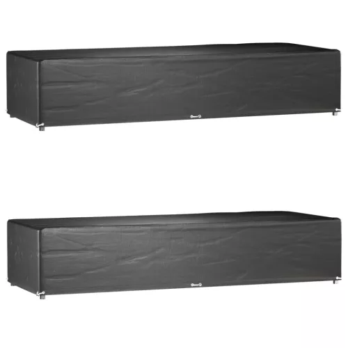 vidaXL 2 db polietilén napozóágyhuzat 12 fűzőlyukkal 205x75x40 cm