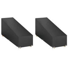   vidaXL 2 db polietilén napozóágyhuzat 12 fűzőlyukkal 200x65x35/60 cm