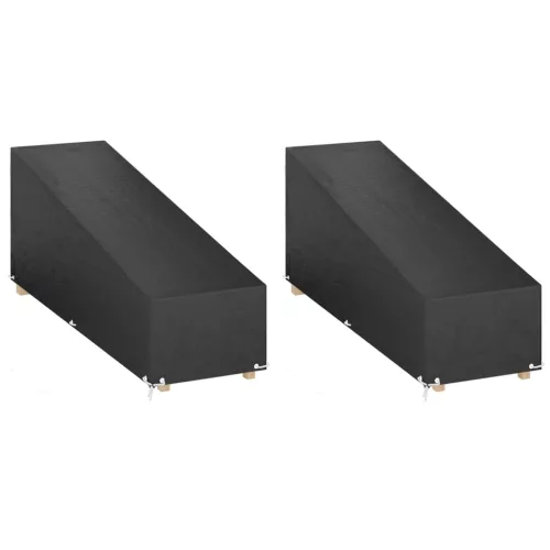 vidaXL 2 db polietilén napozóágyhuzat 12 fűzőlyukkal 200x65x35/60 cm