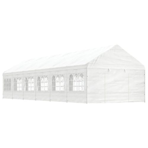 vidaXL fehér polietilén pavilon tetővel 13,38 x 4,08 x 3,22 m