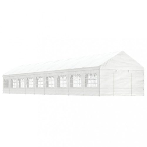 vidaXL fehér polietilén pavilon tetővel 20,07 x 4,08 x 3,22 m