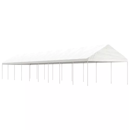 vidaXL fehér polietilén pavilon tetővel 20,07 x 4,08 x 3,22 m