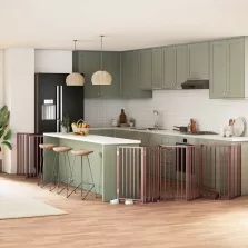   vidaXL barna nyárfa 15 paneles összecsukható kutyakapu ajtóval 750 cm