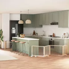   vidaXL nyárfa 8 paneles összecsukható kutyakapu ajtóval 640 cm
