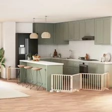   vidaXL nyárfa 12 paneles összecsukható kutyakapu ajtóval 960 cm