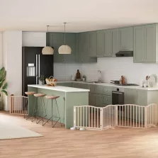   vidaXL nyárfa 6 paneles összecsukható kutyakapu ajtóval 480 cm