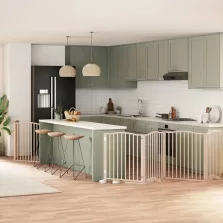   vidaXL nyárfa 6 paneles összecsukható kutyakapu ajtóval 480 cm