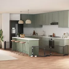   vidaXL fekete nyárfa 6 paneles összecsukható kutyakapu ajtóval 480 cm