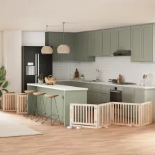   vidaXL nyárfa 12 paneles összecsukható kutyakapu ajtóval 960 cm