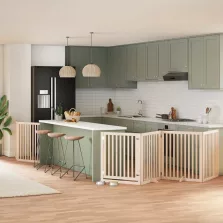   vidaXL nyárfa 6 paneles összecsukható kutyakapu ajtóval 480 cm