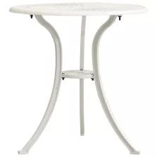   vidaXL fehér öntött alumínium kerti asztal 62 x 62 x 65 cm