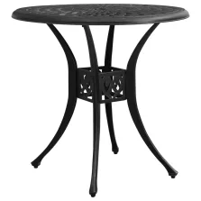   vidaXL fekete öntött alumínium kerti asztal 78 x 78 x 72 cm
