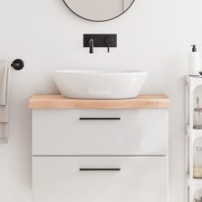   vidaXL kezeletlen tömör fa fürdőszobai pult 80x30x(2-6) cm