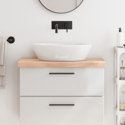 vidaXL kezeletlen tömör fa fürdőszobai pult 80x30x(2-6) cm