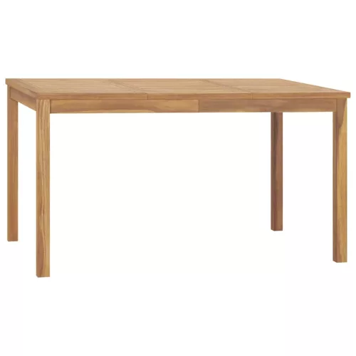 vidaXL tömör tíkfa kerti étkezőasztal 140 x 80 x 77 cm