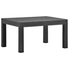   vidaXL antracitszürke PP rattan kerti asztal 58 x 58 x 41 cm