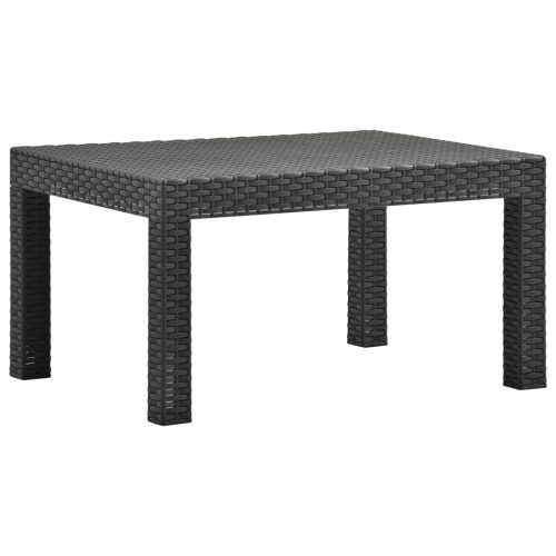 vidaXL antracitszürke PP rattan kerti asztal 58 x 58 x 41 cm