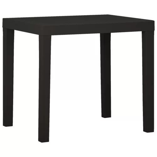 vidaXL antracitszürke műanyag kerti asztal 79 x 65 x 72 cm