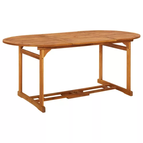 vidaXL tömör akácfa kerti étkezőasztal 180 x 90 x 75 cm