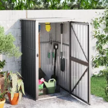   vidaXL antracit horganyzott acél kerti szerszámtároló 88 x 89 x 161 cm