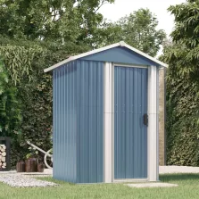   vidaXL szürke horganyzott acél kerti fészer 126x97,5x177 cm