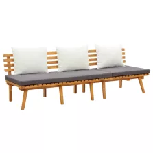 vidaXL tömör akácfa kerti heverő 200 x 65 cm