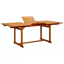   vidaXL tömör akácfa kerti étkezőasztal (150-200) x 100 x 75 cm