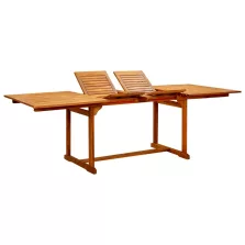   vidaXL tömör akácfa kerti étkezőasztal (150-200) x 100 x 75 cm