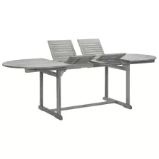   vidaXL tömör akácfa kerti étkezőasztal (160-240) x 100 x 75 cm