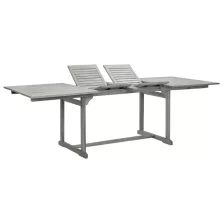   vidaXL tömör akácfa kerti étkezőasztal (160-240) x 100 x 75 cm
