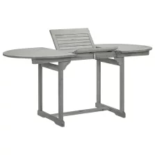   vidaXL tömör akácfa kerti étkezőasztal (120-170) x 80 x 75 cm