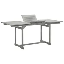   vidaXL tömör akácfa kerti étkezőasztal (120-170) x 80 x 75 cm
