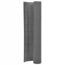 vidaXL szürke kétoldalas kerti kerítés 90 x 400 cm