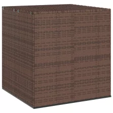   vidaXL barna polyrattan kerti párnatartó doboz 100 x 97,5 x 104 cm