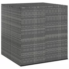   vidaXL szürke polyrattan kerti párnatartó doboz 100 x 97,5 x 104 cm