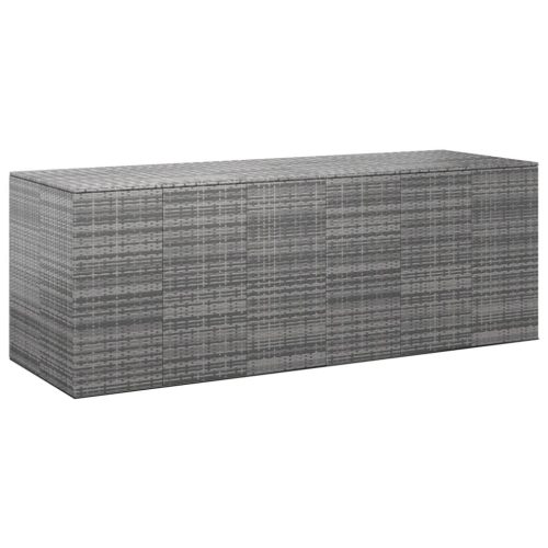 vidaXL szürke polyrattan kerti párnatartó doboz 291 x 100,5 x 104 cm