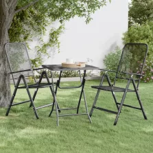   vidaXL antracitszürke expandált fém hálós kerti asztal 60 x 60 x 72 cm