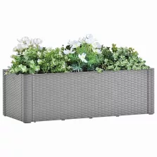   vidaXL szürke kerti magaságyás öntözőrendszerrel 100 x 43 x 33 cm