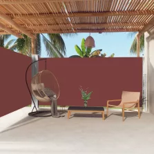 vidaXL barna behúzható oldalsó napellenző 180 x 600 cm