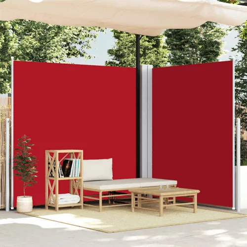vidaXL piros behúzható oldalsó napellenző 220 x 600 cm
