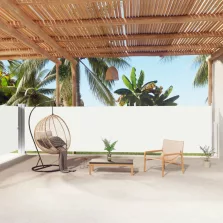   vidaXL krémszínű behúzható oldalsó napellenző 160 x 1000 cm