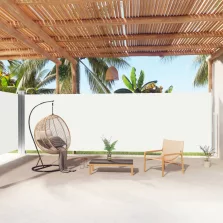   vidaXL krémszínű behúzható oldalsó napellenző 180 x 1000 cm
