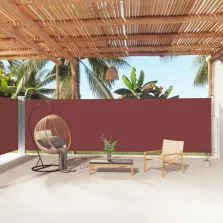 vidaXL barna behúzható oldalsó napellenző 180 x 1000 cm
