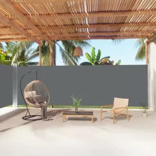   vidaXL antracitszürke behúzható oldalsó napellenző 200 x 1000 cm