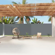   vidaXL antracitszürke behúzható oldalsó napellenző 200 x 1200 cm