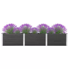 vidaXL szürke WPC kerti magaságyás 300 x 50 x 54 cm