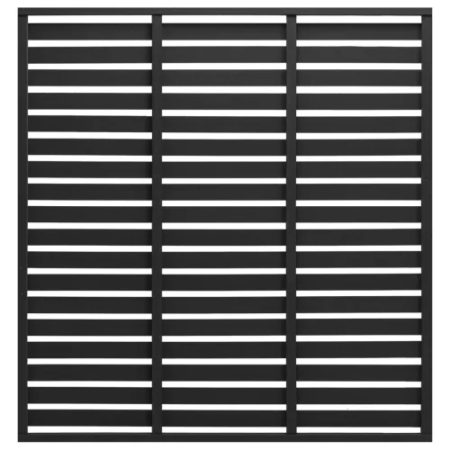vidaXL fekete WPC kerítéspanel 180 x 180 cm