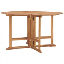   vidaXL összecsukható tömör tíkfa kerti étkezőasztal 110 x 110 x 75 cm