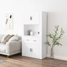 vidaXL fehér szerelt fa magasszekrény